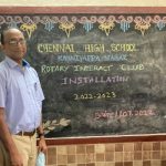 Interact club installation at Government High School, Kanniappa nagar on 11th July-2022