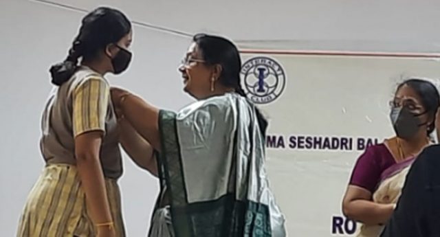 Padma Seshadri Bala Bhavan Senior Secondary School, KK nagar, Interact club installation on 8th August-2022