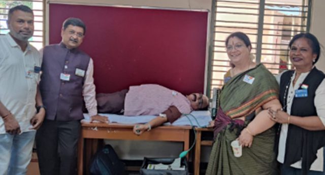 RCMV conducted a Blood donation camp as part of 75th Independence Day celebrations at PSBB School, KK nagar
