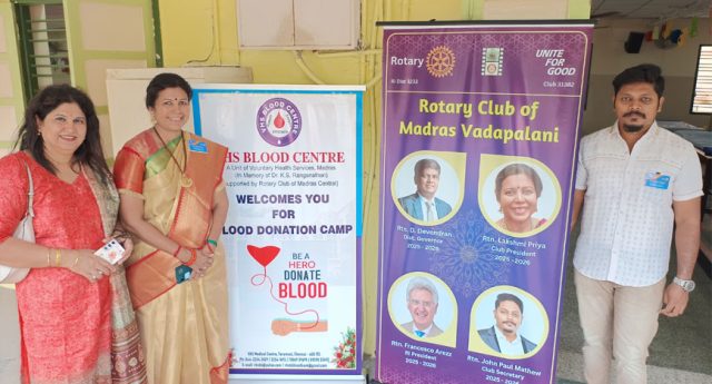 donation camp at PSBB, KK nagar