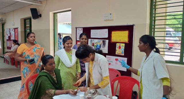 donation camp at PSBB, KK nagar