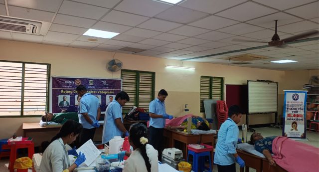 donation camp at PSBB, KK nagar