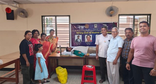 donation camp at PSBB, KK nagar