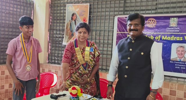 Interact club installation at Kanniappa Nagar