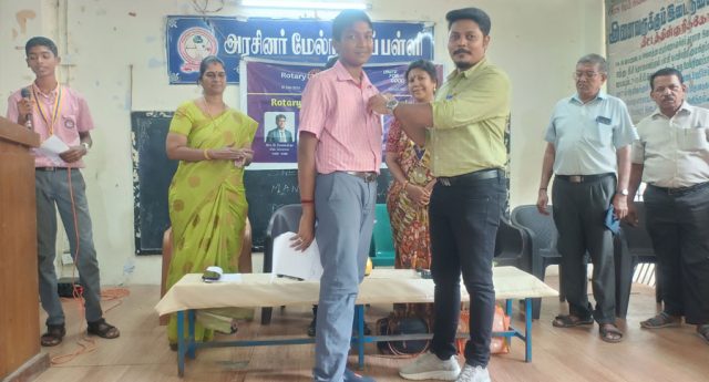 Interact club installation at Mgr Nagar