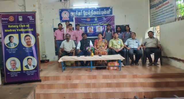 Interact club installation at Mgr Nagar