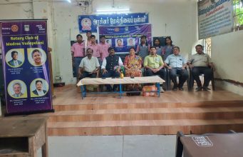 Interact club installation at Mgr Nagar on 04th Augest 2025